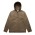 CANVAS HOODED JACKET  - WALNUT