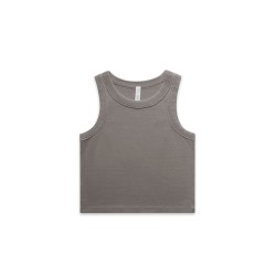 WOS FADED ORGANIC RIB CROP TANK FADED GR