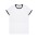 WOS RINGER TEE  - White/Black