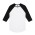 3/4 RAGLAN TEE  - White/Black
