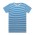 STAPLE STRIPE TEE  - NATURAL/MID BLUE