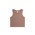 ORGANIC RIB CROP TANK  - HAZY PINK