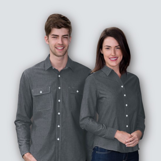 The Montreal Chambray Shirt - Mens Shirts from Challenge Marketing NZ