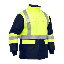 X Taped Two Tone Hi Vis Freezer Jacket