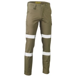Taped Stretch Cotton Drill Cargo Pants