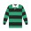 Striped Rugby Jersey - Black/Kelly