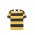 Short-Sleeved Striped Rugby Jersey - Navy/Gold
