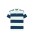 Short-Sleeved Striped Rugby Jersey - Navy/White