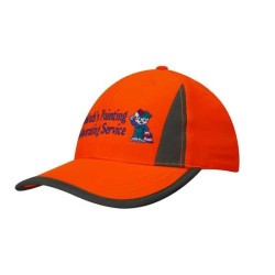 Luminescent Safety Cap with Reflective Inserts and Trim