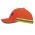 Luminescent Safety Cap with 2 Tone Reflective - Fluoro Green/Orange & Silver