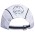 Spring Woven Fabric Cap with Mesh to Side Panels and Peak - Navy/White