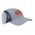 Micro Fibre & Mesh Sports Cap with Reflective Trim - Grey/Black