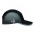 Sports Rip Stop Cap with Mesh Side Panels - Black