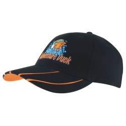 Brushed Heavy Cotton Cap with Hi-Vis Laminated Two-Tone Peak