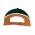 Brushed Heavy Cotton Tri-Coloured Cap - Black/White/Orange