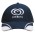 Brushed Heavy Cotton Cap with Mesh Inserts on Peak - Black/White