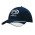 Brushed Heavy Cotton Cap with Mesh Inserts on Peak - Navy/White