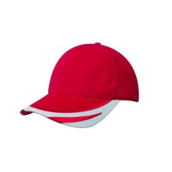 Brushed Heavy Cotton Cap with Peak Trim Embroidered