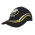Brushed Heavy Cotton Cap with Curved Embroidery on Crown and Peak - Black/White/Charcoal