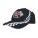 Brushed Heavy Cotton Cap with Swirling Checks & Sandwich - Navy/White