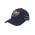 Microfibre Sports Cap with Piping and Sandwich - Navy/White