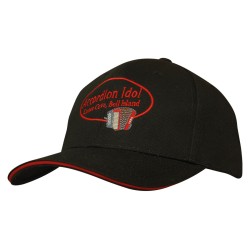 Chino Twill Twill Cap with Sandwich Trim