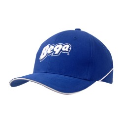 Brushed Heavy Cotton Cap with Crown Piping and Sandwich