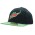 Premium Amercian Twill With Snap Back Pro Junior Styling - Black/Bright Green