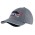 Brushed Heavy Cotton Cap with Indented Peak - Black/White/Cyan
