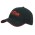 Double Pique Mesh Cap with Open Sandwich - Black/Red