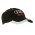 Brushed Heavy Cotton Cap with Reflective Trim & Tab on Peak - Black/Silver