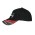Brushed Heavy Cotton Cap with Mesh covered reflective trim - Black