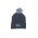 Acrylic Beanie with Pom Pom - Navy/White