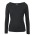 C of C Ladies Long Sleeve Boat Neck Tee - Black