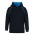 JB's Contrast Fleecy Hoodie - Black/Aqua
