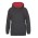 JB's Contrast Fleecy Hoodie - Gunmetal/Red