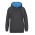 JB's Contrast Fleecy Hoodie - Gunmetal/Aqua
