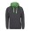 JB's Contrast Fleecy Hoodie - Gunmetal/Pea Green