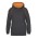 JB's Contrast Fleecy Hoodie - Gunmetal/Orange