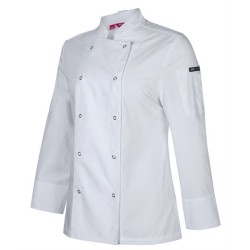 JB's Ladies Long Sleeve Snap Button Chefs Jacket