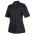 JB's Ladies Short Sleeve Snap Button Chefs Jacket - Black
