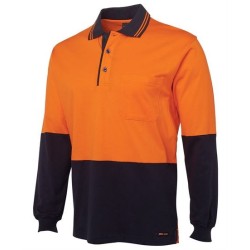 JB's Hi Vis Long Sleeve Cotton Polo