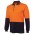 JB's Hi Vis Long Sleeve Cotton Polo - Orange/Navy