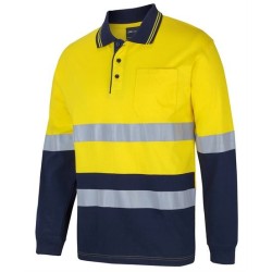 JB's Hi Vis (D+N) Long Sleeve Cotton Polo