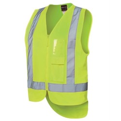 JB's Hi Vis Zip Drop Tail H Pattern (D+N) Vest