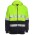 JB's Hi Vis (D+N) Full Zip Fleecy Hoodie - Lime/Navy