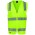 JB's Hi Vis (D+N) Zip Safety Vest - Lime