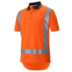 JB's Hi Vis (D+N) Short Sleeve Non Cuff TTMC-W Trad Polo