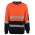 JB's Hi Vis 310 (D+N) Cotton Crew Neck Fleece - Orange/Navy