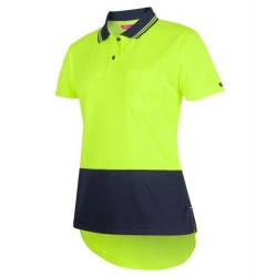 JB's Ladies Hi Vis Short Sleeve Drop Tail Polo